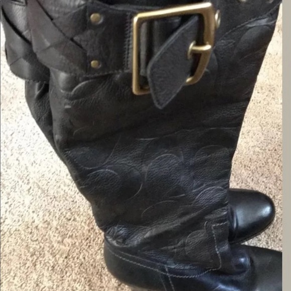 Coach heeled leather boots - Picture 2 of 3